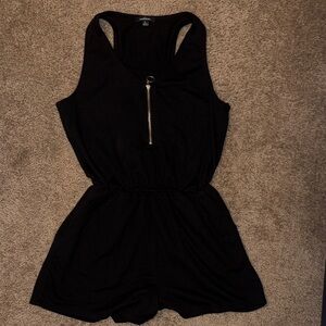 Ambiance Black And Grey Sleeveless Jumpsuit